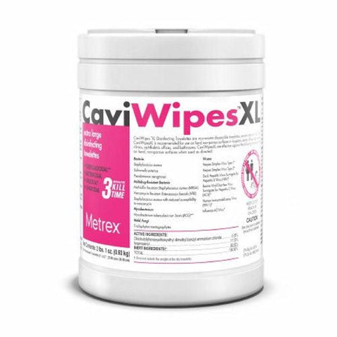 شركة Metrex Research، مناديل CaviWipes المطهرة للأسطح، معقمة بالكحول، 66 منديل، عبوة غير معقمة للاستخدام مرة واحدة، عبوة واحدة
