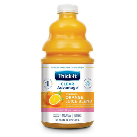 Kent Precision Foods, Thickened Beverage Thick-It  AquaCareH2O  64 oz. Container Bottle Orange Flavor Ready to Use Nectar, Count of 4 Kent Precision Foods