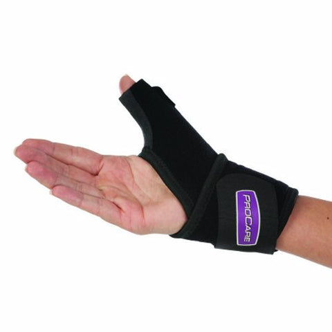 DJO، دعامة إبهام عالمية Thumb-O-Prene ملفوفة حول اليد اليسرى أو اليمنى، لون أسود، مقاس واحد يناسب معظم الأشخاص، عدد 1