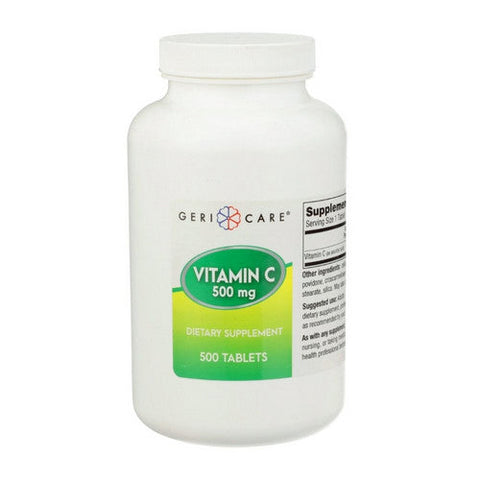 McKesson, Vitamin C Supplement Geri-Care Ascorbic Acid 500 mg Strength Tablet 500 per Bottle, 500 Tablets McKesson