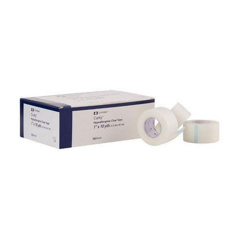Cardinal, Medical Tape Curity Plastic 1 Inch X 10 Yard Transparent NonSterile, Box Of 12 Cardinal