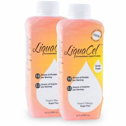 Global Health Products In, Oral Protein Supplement LiquaCel Peach Mango Flavor 32 oz. Container Bottle Ready to Use, Count of 6