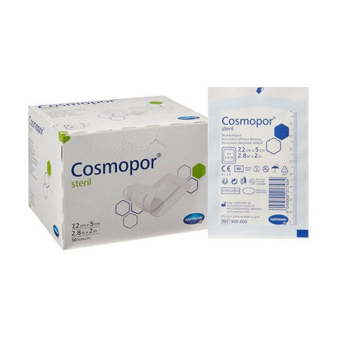 Hartmann Usa Inc, Adhesive Dressing Cosmopor  2 X 2-9/10 Inch NonWoven Rectangle White Sterile, Box Of 50 Hartmann Usa Inc