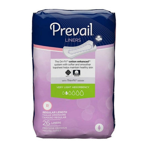 First Quality, Bladder Control Pad Prevail  Daily Liner 7-1/2 Inch Length Light Absorbency Polymer Core Small Adult, Count of 312 First Quality