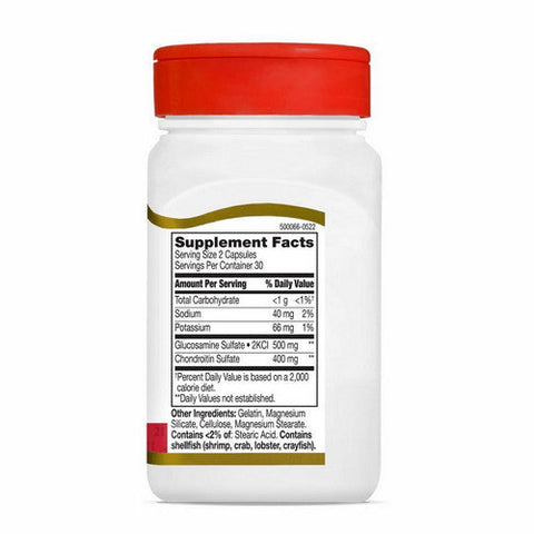 21st Century, Original Strength Glucosamine Chondroitin, 250 mg/200 mg, 60 Caps 21st Century