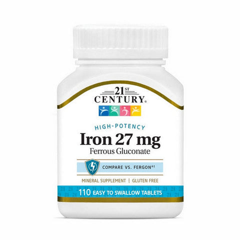21st Century, High-Potency Iron, 27 mg 110 Tablets