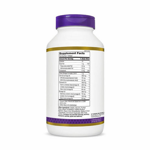 21st Century, Triple Omega Complex 3-6-9, 180 Softgels 21st Century