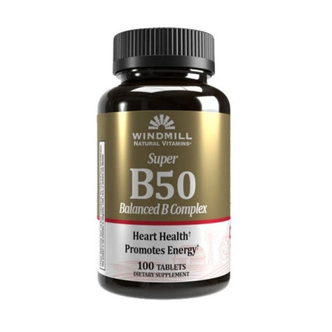 Windmill Health, Vitamin B -50 Super, 100 Tabs