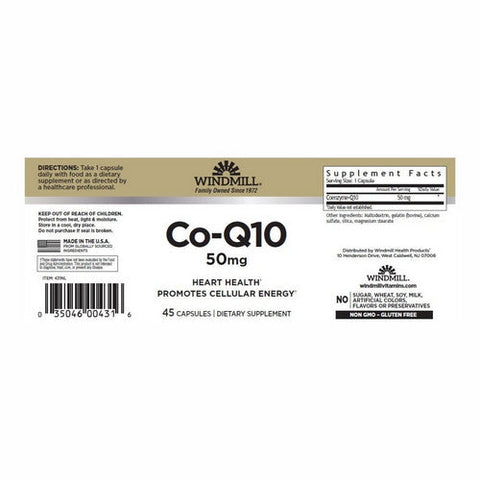 Windmill Health, CoQ 10, 50 mg, 30 Caps