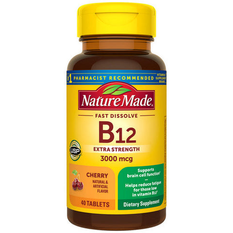 Nature Made, Vitamin B12, 5000mcg, Sublingual 40 Lozenges Nature Made