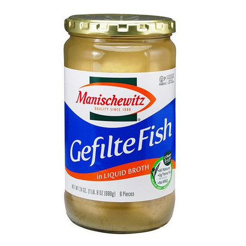 Manischewitz, مرق السمك السائل Gefilte، 24 أونصة (علبة مكونة من 6)