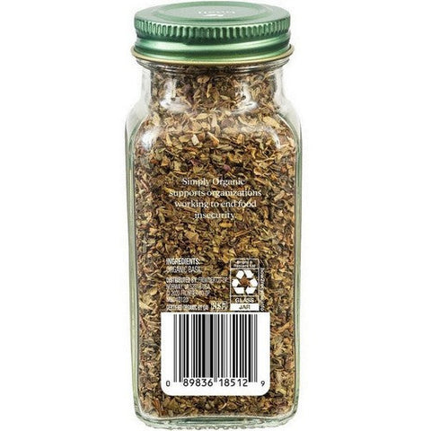 Simply Organic, Organic Basil, 0.54 Oz(Case Of 6)