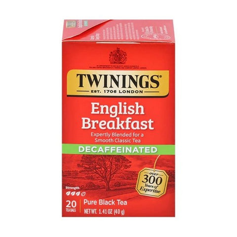 Twinings, Decaf English Breakfast Tea, 20 Bags(Case Of 6)