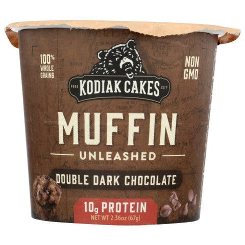 Kodiak Cakes, Muffin Power Cup Double Dark Chocolate, Case of 12 X 2.36 Oz