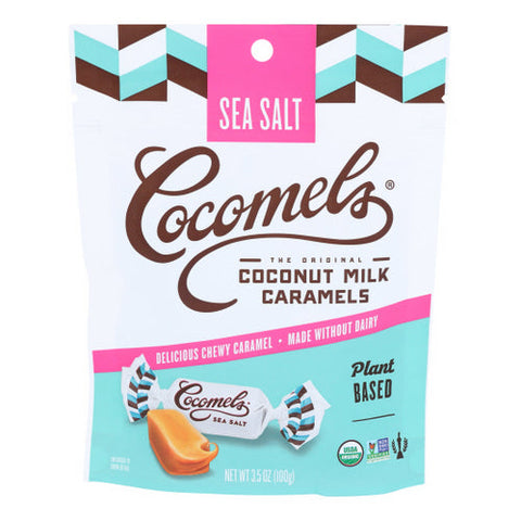 Cocomels, أورجاني سي، حليب جوز الهند، كراميل، ملح البحر، 3.5 أونصة (علبة مكونة من 6)