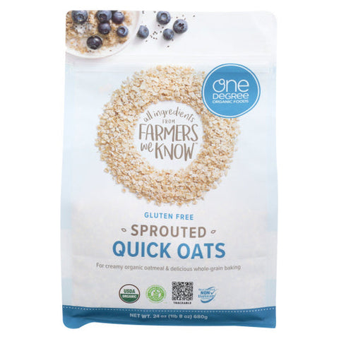 One Degree, Oats Quick Sprouted, 24 Oz(Case Of 4)