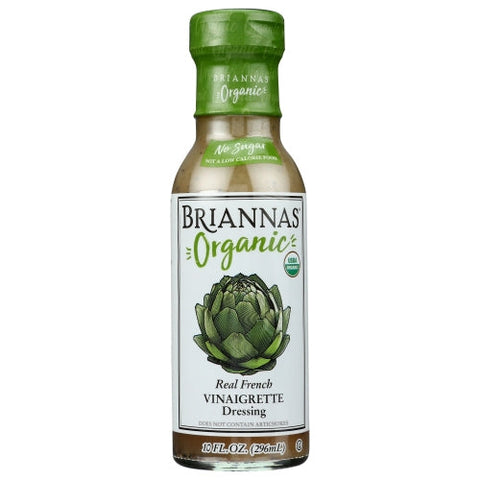Briannas, Organic Vinaigrette Dressing Real French, 10 Oz(Case Of 6)