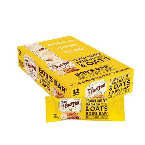 Bobs Red Mill, Peanut Butter Banana & Oats Bob's Bar, 1.76 Oz(Case Of 12)