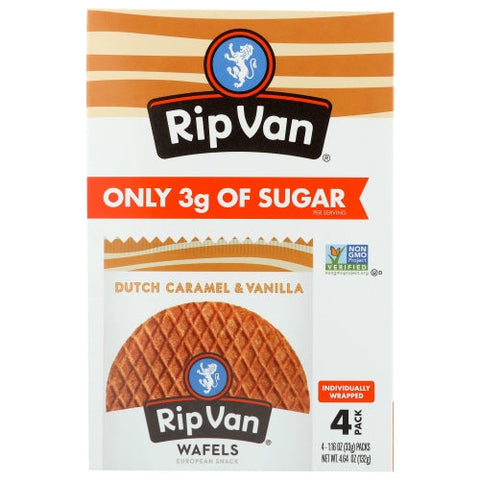 Rip Van Wafels, Cookie Wafel Crml Vnla, 4.64 Oz(Case Of 12)