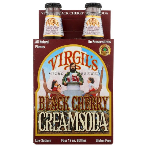 Virgils, Soda Blck Chrry Crm 4Pk, Case of 6 X 48 Oz Virgils