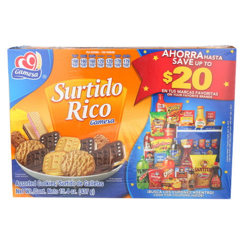 Gamesa, ملف تعريف الارتباط Surtido Rico، 15.43 أونصة (علبة بها 12 علبة)