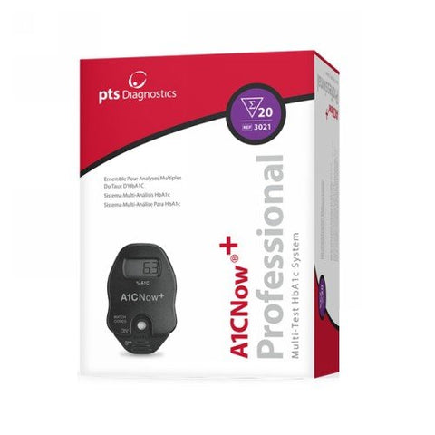 جهاز PTS Diagnostics لمراقبة مستوى السكر التراكمي A1C Now+ مع شرائط اختبار، 20 شريطًا
