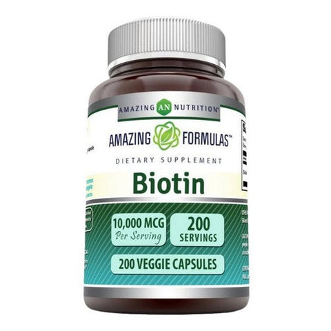 Amazing Nutrition, Amazing Formulas Biotin, 10,000 Mcg, 200 Caps