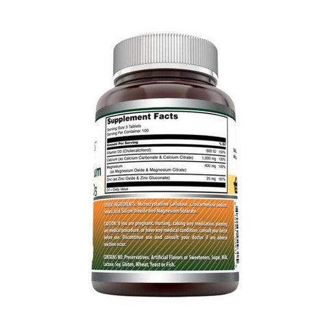 Amazing Nutrition, Calcium Magnesium Zinc Plus Vitamin D3, 300 Tabs