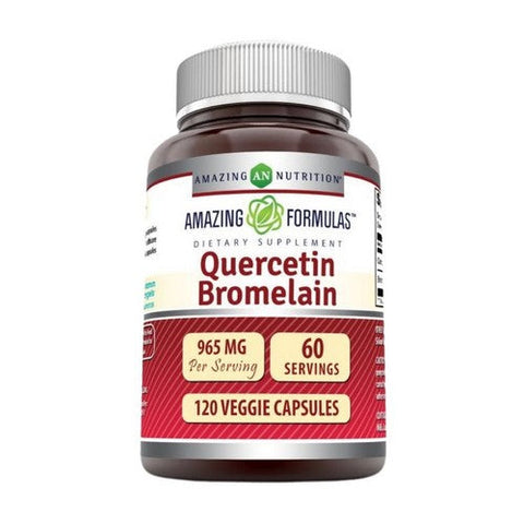 Amazing Nutrition, Amazing Formulas Quercetin with Bromlain, 500 mg, 120 Veg Caps