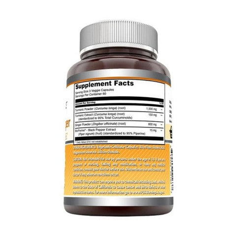 Amazing Nutrition, Amazing Formulas Turmeric Curcumin & Ginger with BioPerine, 2250 Mg, 2250 Mg Amazing Nutrition