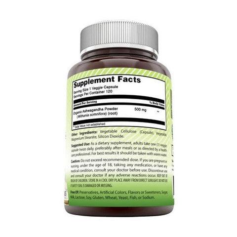 Amazing Nutrition, Amazing India Ashwagandha, 500 mg, 120 Veg Caps