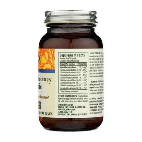 Flora, Super 8 Hi-Potency Prodbitoc, 30 Caps