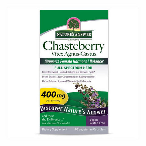 Nature's Answer, Chasteberry Vitex Angus-Castus, 400mg, 90 Veg Caps