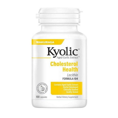 Kyolic, Aged Garlic Extract Cholesterol Health With Lecithin Formula 104, WITH LECITHN, 100 CAP