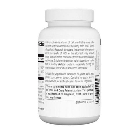 Source Naturals, Calcium Citrate, 1000 MG, 90 Tabs Source Naturals