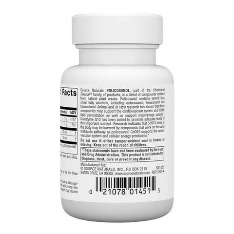 Source Naturals, Policosanol, w/CoQ10 30 Tabs Source Naturals