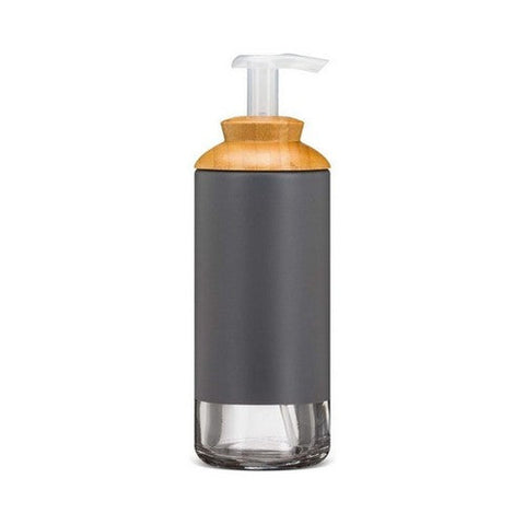 Opera Glass Liquid Soap Dispenser Grey 12 Oz by Full Circle Home