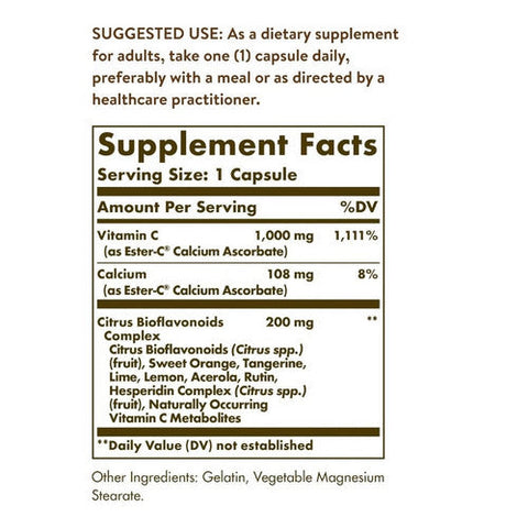 Solgar, Ester-C Plus Vitamin C, 1000 mg, 100 Caps