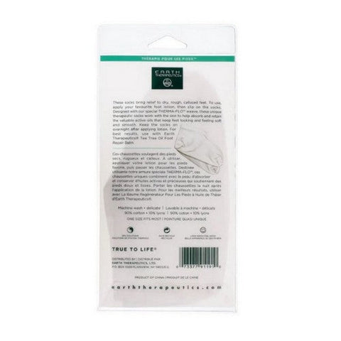 Earth Therapeutics, Moisturizing Foot Socks with White Print, 1 Pair Earth Therapeutics