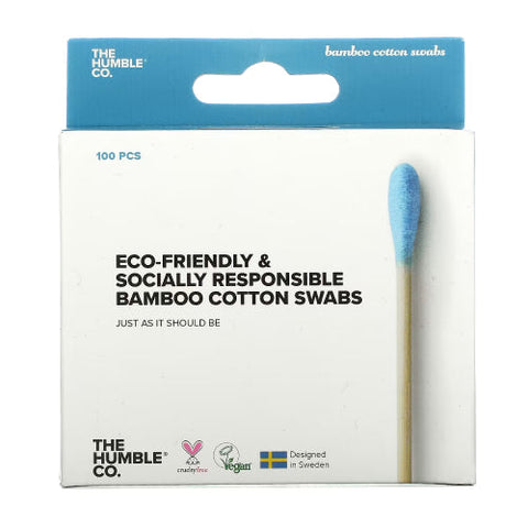 The Humble Co, Cotton Swabs Blue, 100 Count The Humble Co