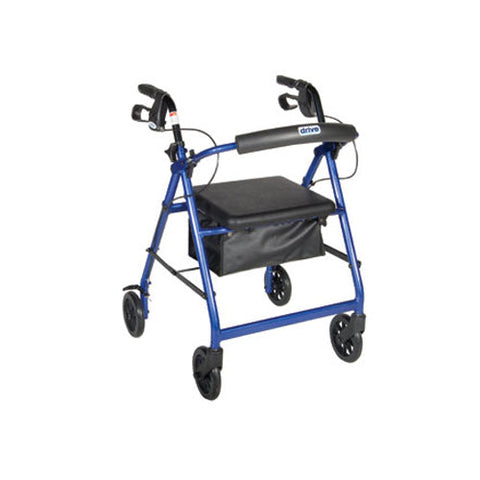 Drive Medical, Aluminum Rollator Walker Fold Up and Removable Back Support, 1 Count Drive Medical