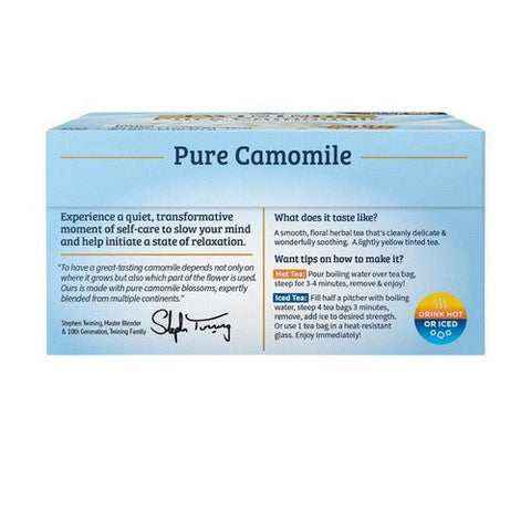 Twinings Tea, Herbal Tea Pure Chamomile Caffeine Free, 50 Bags (Case of 6) Twinings Tea