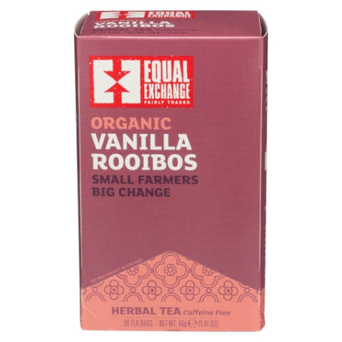 Equal Exchange, Organic Vanilla Roobios Tea, 20 Bags (Case of 6) Equal Exchange