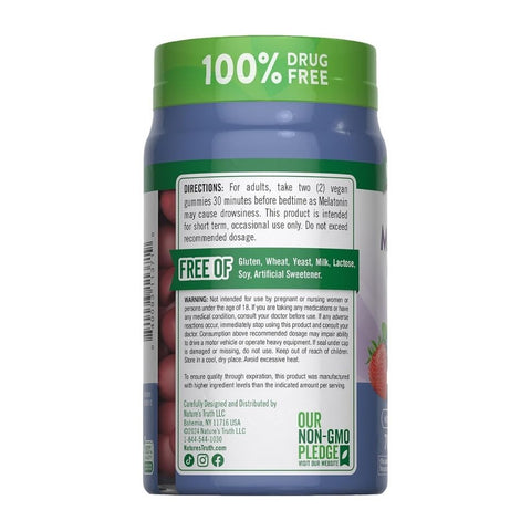 Nature's Truth, Sleep Melatonin Gummies Natural Mixed Berry, 10 Mg, 70 Gummies Nature's Truth
