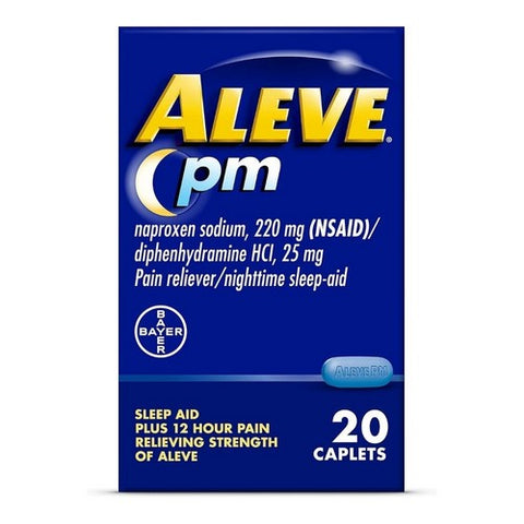 Aleve, Pm Pain Reliever Nighttime Sleep-Aid, 20 Caplets Aleve
