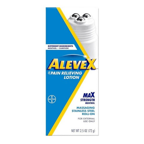 Aleve, Pain Relieving Lotion Max Strength Menthol Roll-On, 2.5 Oz Aleve