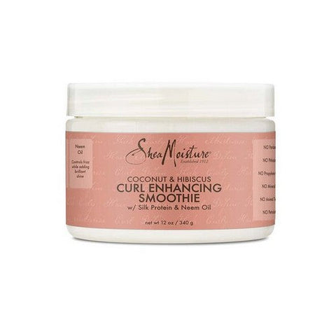 كريم تصفيف الشعر Shea Moisture، مُعزز لتجعيد الشعر، بخلاصة جوز الهند والكركديه، 12 أونصة
