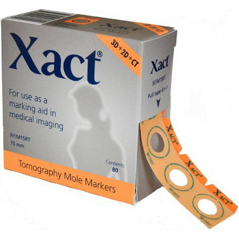 علامة Xact، علامة تصوير الثدي المقطعي، علامة Xact دائرية 15 مم، علبة تحتوي على 80 قطعة