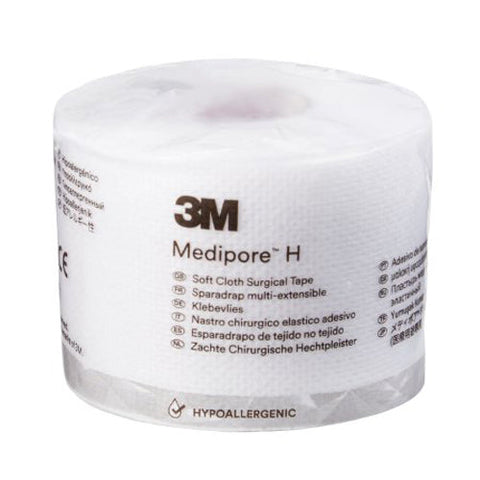 شريط طبي من القماش من 3M، 3M Medipore H، مقاس 2 بوصة × 10 ياردات، أبيض، عبوة من 12 قطعة