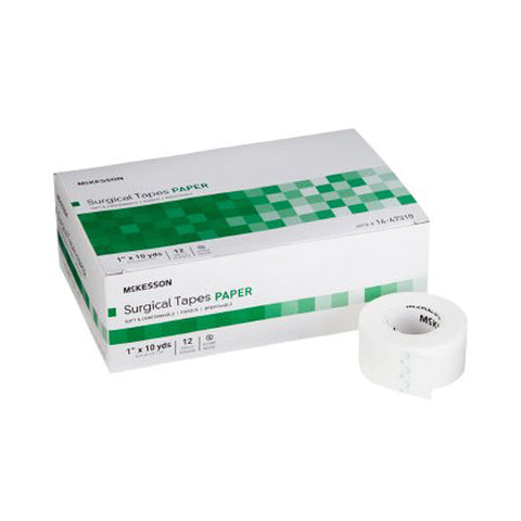 McKesson, Paper Medical Tape 1 Inch x 10 Yard White, 1 Roll